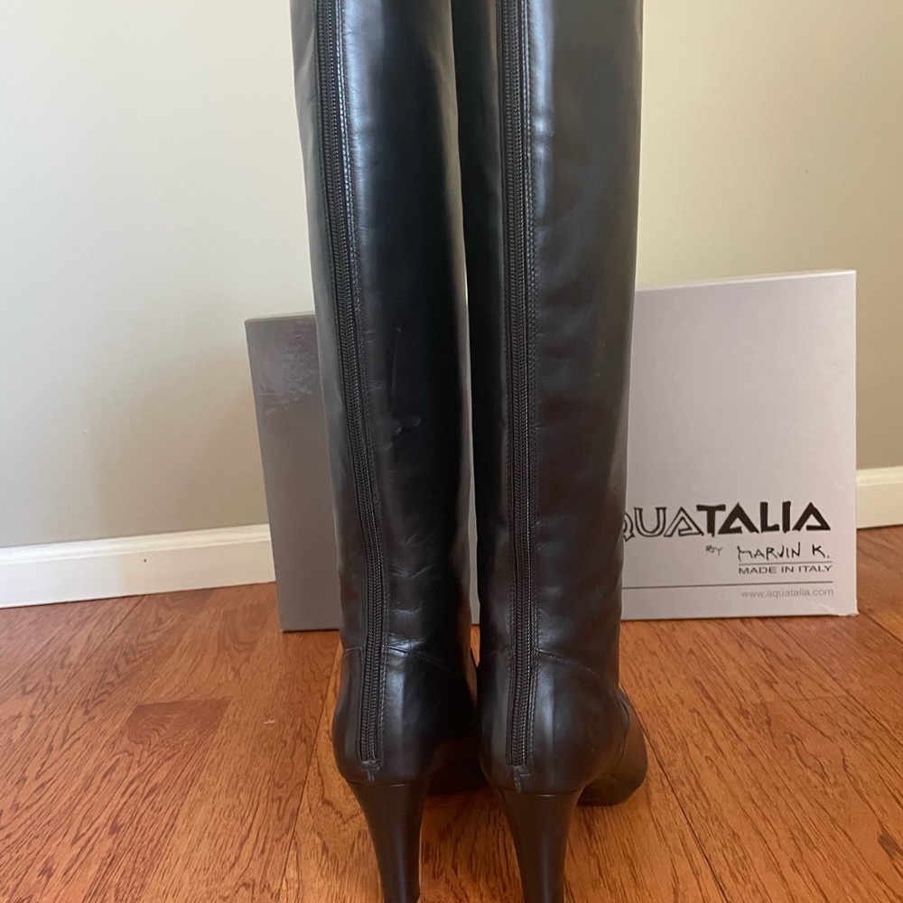 Aquatalia Black Over the Knee Boots